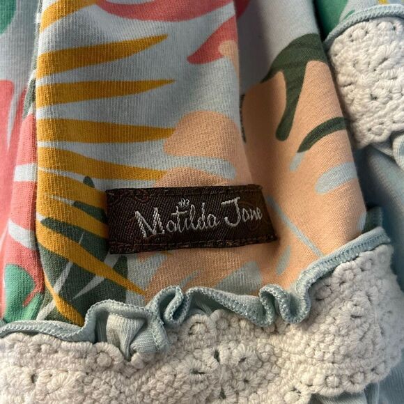 MATILDA JANE Girls Outfit 2PC Size 8 Floral Ruffle Tunic Top & Polka Dot Shorts - Picture 6 of 15